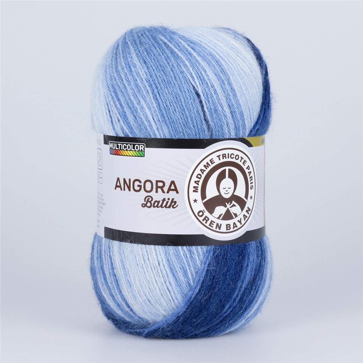 Yün Karışımlı Örgü İpliği 5x100g – Renk Geçişli – İnce ve Hafif – Angora Batik #856